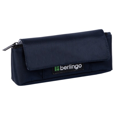 Пенал мягкий Berlingo Dark blue focus 215х90х45мм. без наполнения, 1 отдел внут. органайзер 080504