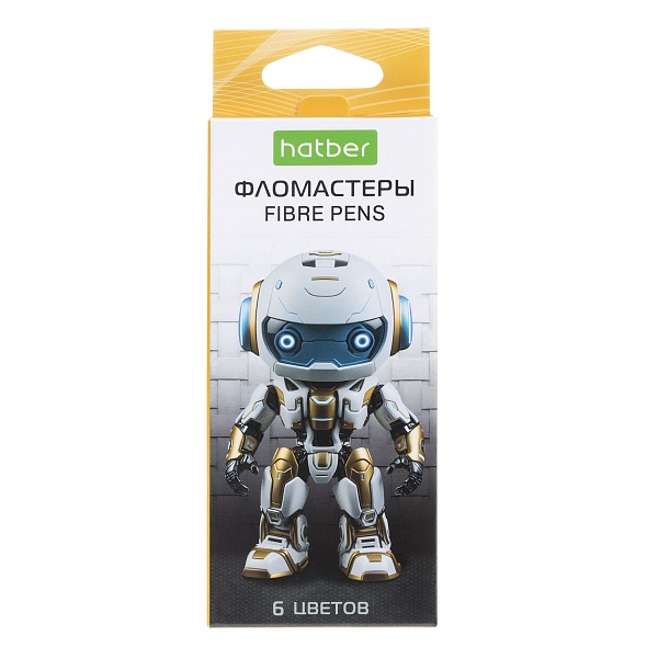 Фломастеры 6цв. Хатбер ECO Робо 084602