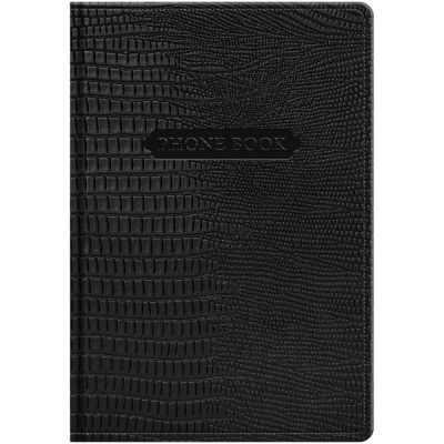 Телефонная книга с вырубкой А5 80л. BG Reptile. Onyx кожзам 63335