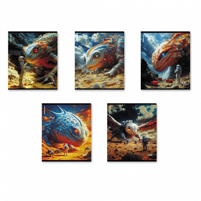 Тетрадь 48л. клетка ErichKrause Cosmo Dragons 65570