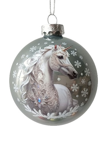 Украшение новогоднее из стекла Шар 8х8х8см 95617 Феникс-Презент