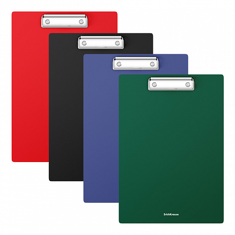 Планшет ErichKrause А4 с верхним зажимом Matt Classic пластик ассорти 55125