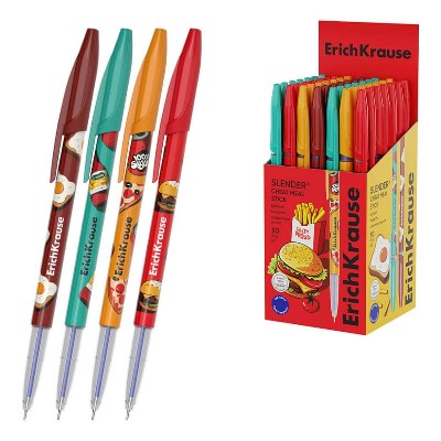 Ручка шариковая ErichKrause Slender® Stick Cheat Meal 0.7, синяя 65368