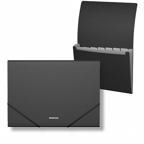 Папка-картотека А4 7 отделений на резинке пластиковая ErichKrause Matt Classic 50414