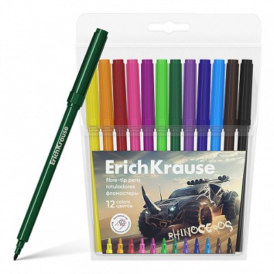 Фломастеры 12цв. ErichKrause Road Beast 62989