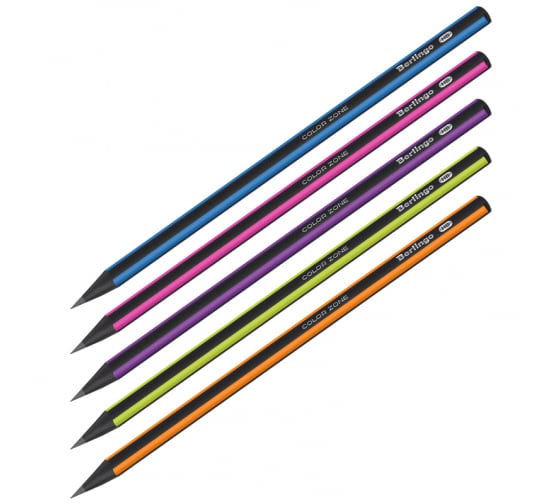 Карандаш ч/г Berlingo Color Zone трехгранный, черное дерево HB 01305