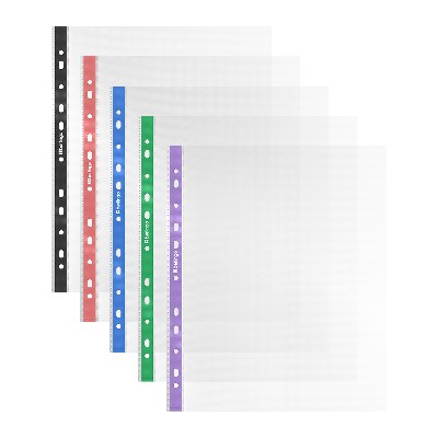 Папка-вкладыш А4 с перфорацией Berlingo Squares 100шт. 40мкм. рельефная текстура с цвет. кореш. 4045