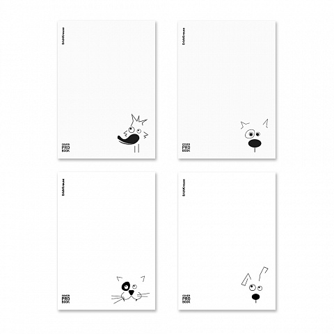 Тетрадь 60л. клетка ErichKrause Character с пластиковой обложкой, белая 63413