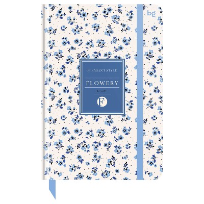 Ежедневник недатированный А5 136л. BG Flowery. White, твердая обложка на резинке 64360