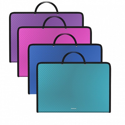 Папка пластиковая на молнии A4 ErichKrause Diamond Vivid с ручкой 47087