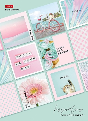 Бизнес-блокнот А4 80л. клетка Хатбер Яркие эмоции 083864