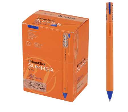 Ручка шариковая автоматическая BrunoVisconti UrbanClick Summer 0.7мм. синяя, масляная 20-0434/31