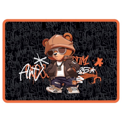 Папка для чертежей и рисунков А3 ArtSpace Cool Bear пластиковая, на молнии 61555