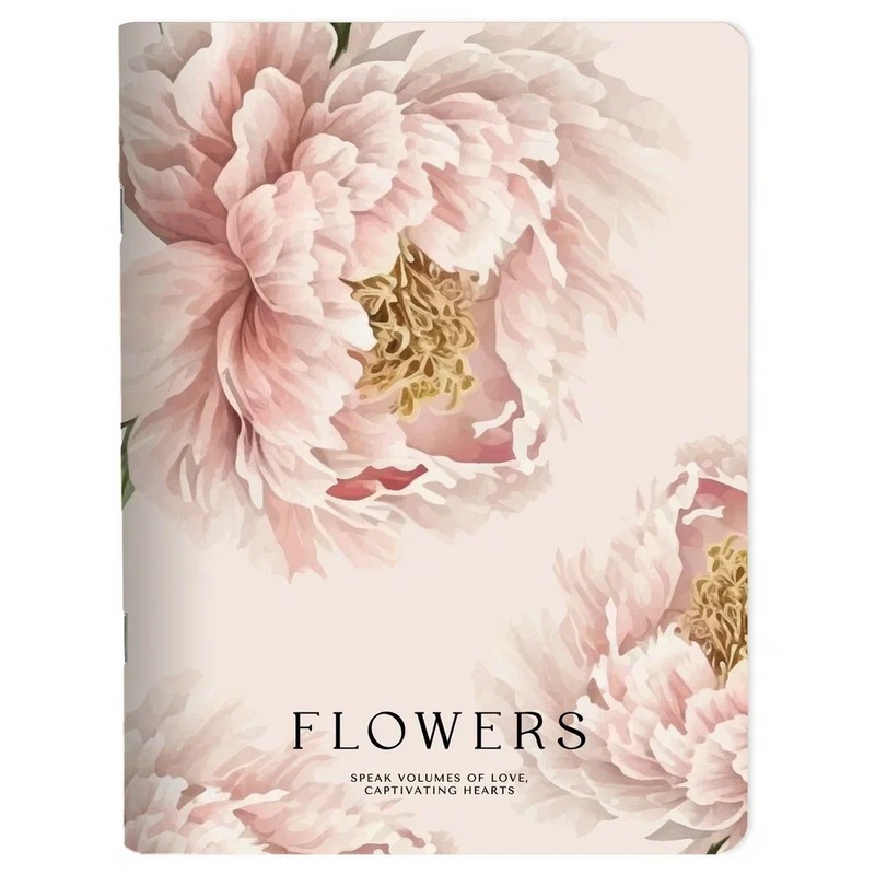 Тетрадь 48л. клетка Be Smart. Коллекция Peony, персиковый 5382