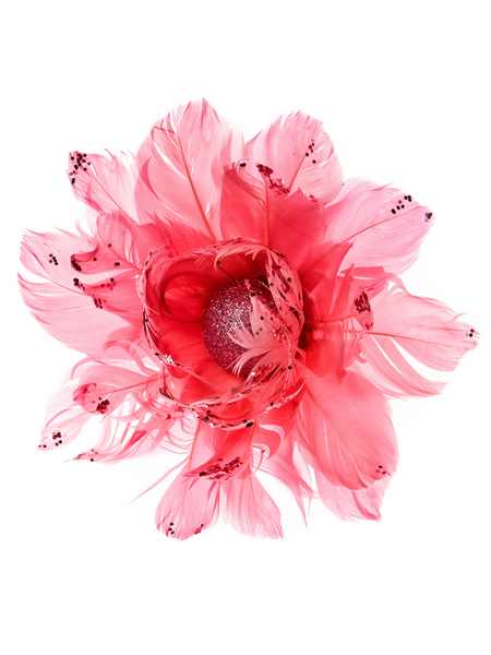 Новогоднее ёлочное украшение Роскошь из гусиного пера цветок 5,5x14x14см 88865 Феникс-Презент