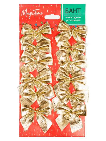 Декоративное украшение Бант из полиэстера набор из 12 штук 5х5x0,01см 93278 Феникс-Презент