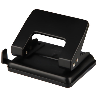 Дырокол 20л. с линейкой OfficeSpace металлический, черный 1865ВК