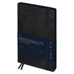 Ежедневник А5 176л. датированный 2026г. BG Personality. Onyx графитовый. 09425