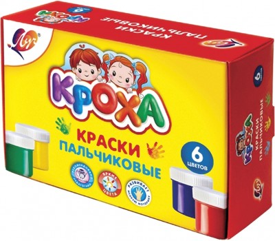 Краски пальчиковые 6цв. 40мл. Луч Кроха 24С 1508-08