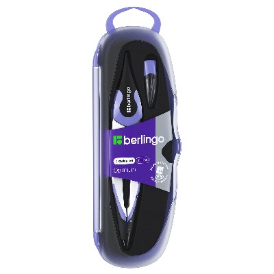 Готовальня Berlingo Optimum 2 предмета пластиковый фиолетовый футляр DS 00102a