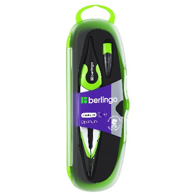 Готовальня Berlingo Optimum 2 предмета пластиковый зеленый футляр DS 00102b