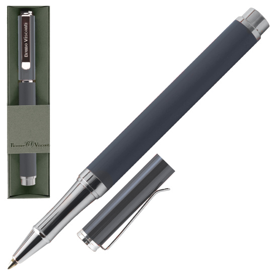 Ручка шариковая автоматическая BrunoVisconti Venezia Pragmatic 1мм. синяя, серый корпус 20-0384-03/3