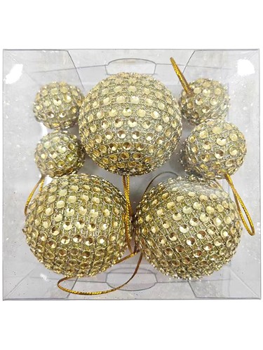 Украшение новогоднее из полипропилена и полистирола, набор из 8 штук 5х9,8х9,8см 9216 Феникс-Презент