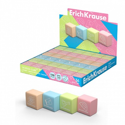 Ластик ErichKrause School cube 60771