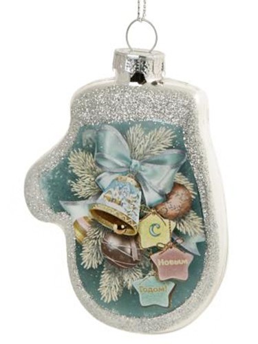 Украшение новогоднее Елочные игрушки из стекла 2х9х6,5см 81817 Феникс-Презент