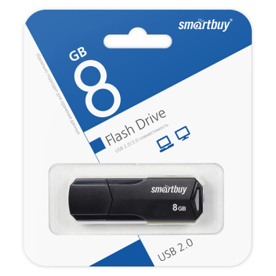 Флэш-драйв Smartbuy Buy Clue 8GB USB 2.0 черный корпус SB8GBCLU-K