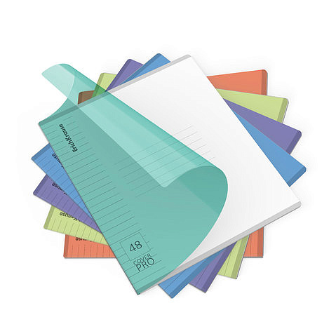 Тетрадь 48л. линия ErichKrause Классика CoverPro matt, Pulse с пластиковой обложкой, ассорти 64766