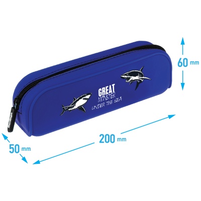 Пенал Berlingo Great monster 200х50х60мм. 1 отделение, силикон 09020