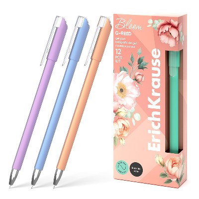 Ручка гелевая ErichKrause G-Reed Stick Pastel Bloom 0.38мм. черная 61300