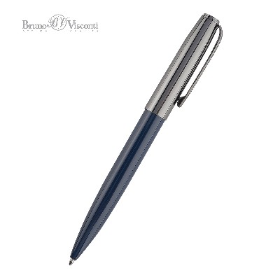 Ручка шариковая автоматическая BrunoVisconti Napoli 1мм. синяя, синий/ворон ст. корпус 20-0383/022