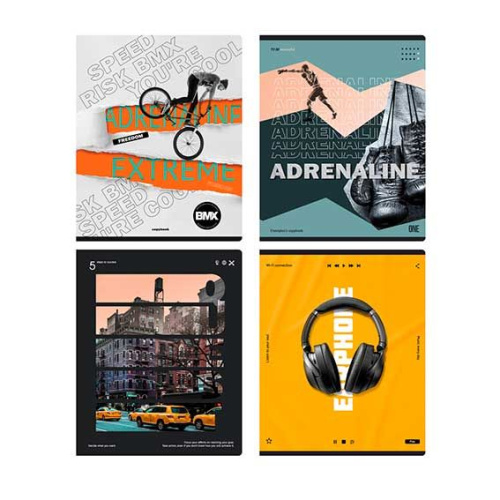 Тетрадь 96л. клетка БиДжи Adrenalin обложка софт-тач 11950