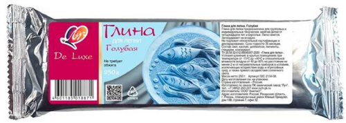 Глина для лепки Луч 250гр. голубая 32С 2134-08 
