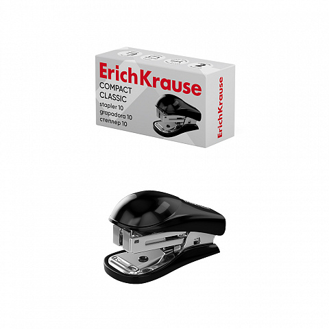 Степлер мини №10 ErichKrause Compact Classic черный 61733