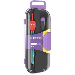 Готовальня Berlingo Raze 2 предмета, сиреневый пластиковый футляр DS 40002a