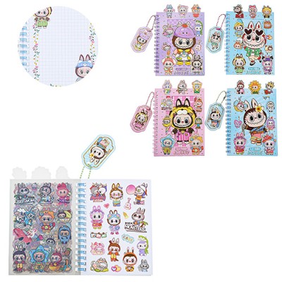 Блокнот Mazari Зубастик, с наклейками, на спирали 11х16,3см. 16л.+8л. с наклейками М-3300