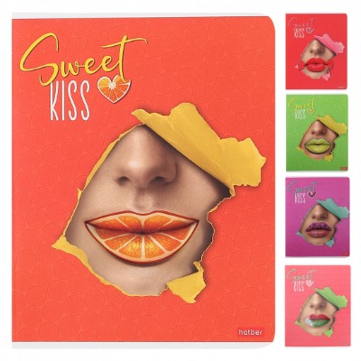 Тетрадь 48л. клетка Хатбер Sweet kiss 24746