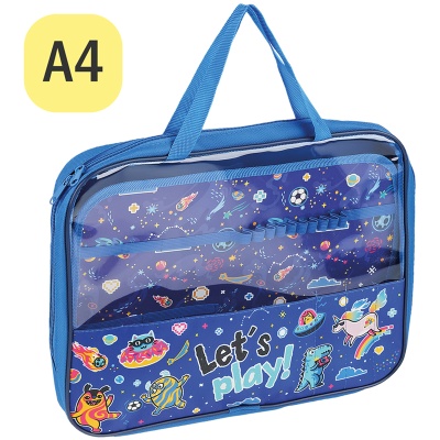 Папка с ручками А4 ArtSpace Let s play полиэстер на молнии, внутренний блок 42171