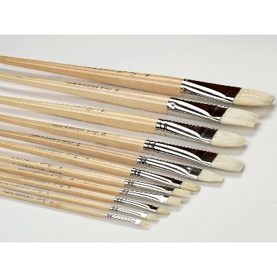 Кисть Сонет щетина №10 плоская, длинная ручка 2056780