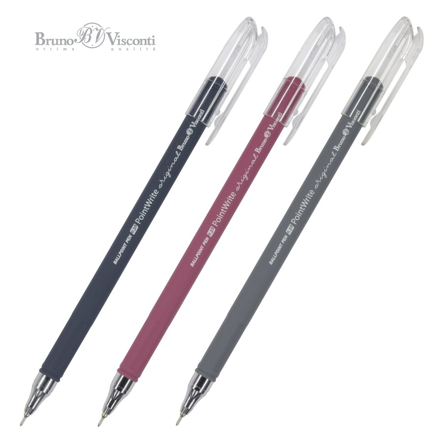 Ручка шариковая BrunoVisconti PointWrite 0,38 мм. синяя 20-0210