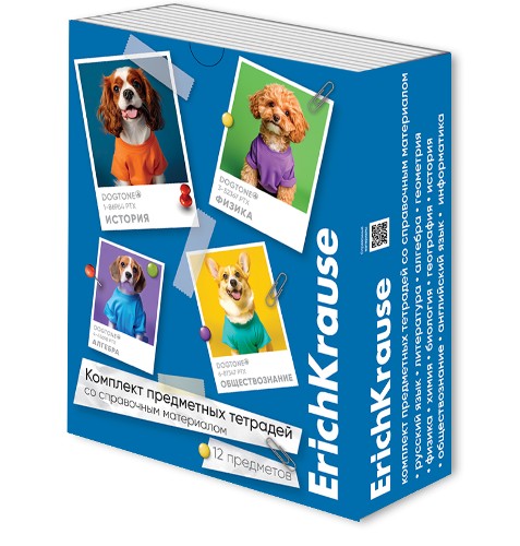 Комплект предметных тетрадей ErichKrause DogTone 12 штук. 48л. 63790