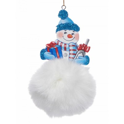 Ёлочное украшение полиэстер Снеговик 10,6x6x6см. 92572 Феникс-Презент 