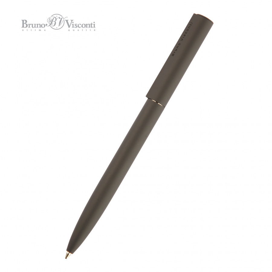 Ручка шариковая автоматическая BrunoVisconti Torino 1мм. синяя, серый корпус 20-0382-05/3