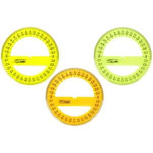 Транспортир 360гр 120мм прозрачный тонированный Стамм ТР41
