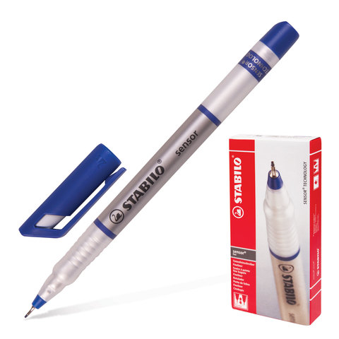 Ручка капиллярная Stabilo Sensor 0,3 мм, синяя 189/41
