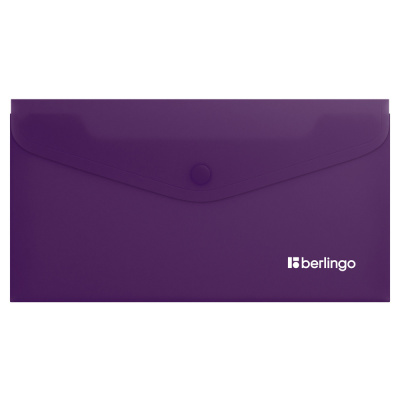 Папка-конверт С6 на кнопке Berlingo Soft Touch фиолетовая С6986