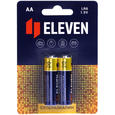 Батарейка Eleven Super AA LR6 алкалиновая 2шт. 301755